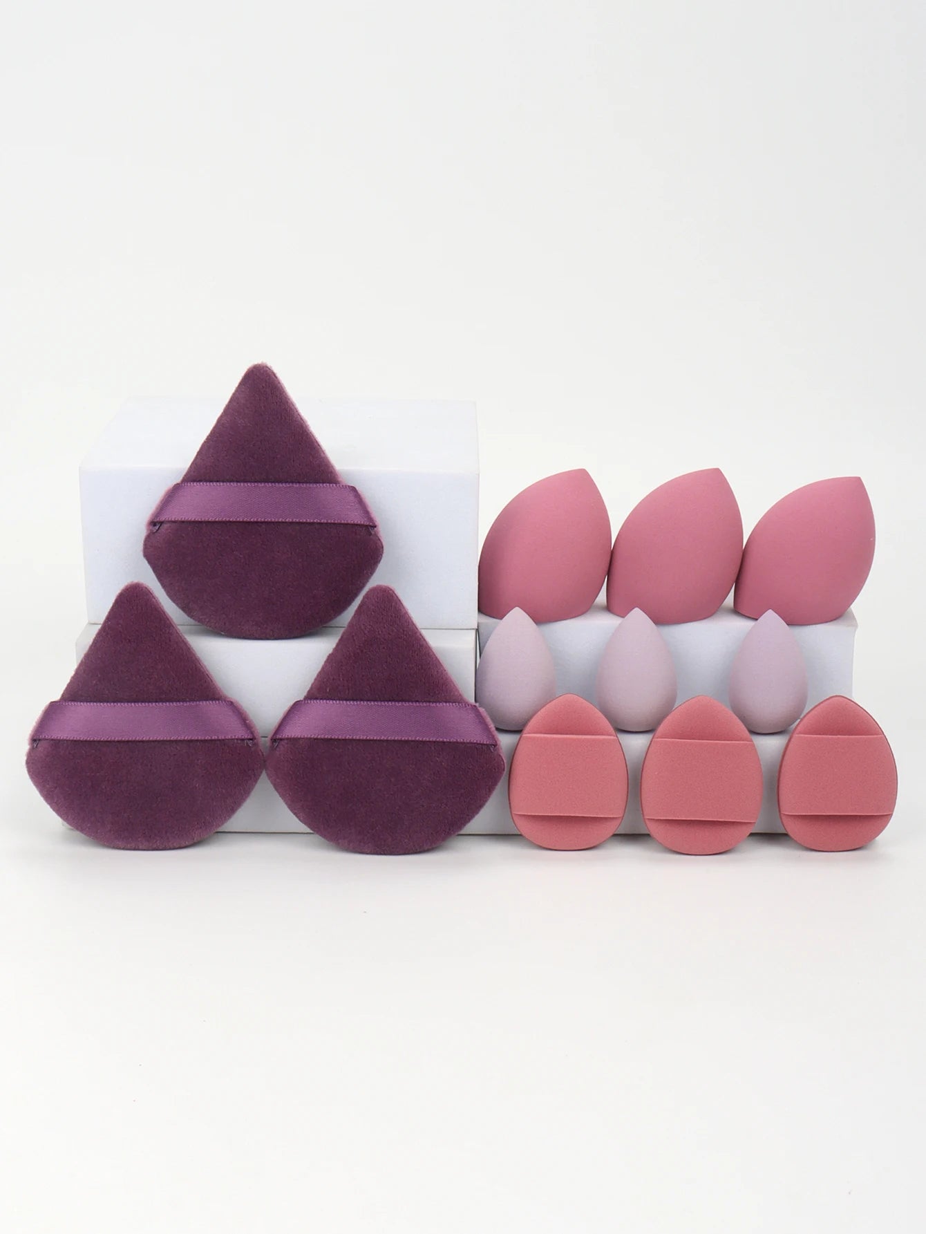 12-Piece All-Purpose Makeup Sponge Set, Made of 3 Loose Powder Puffs, 3 Mini Air Cush alternate view