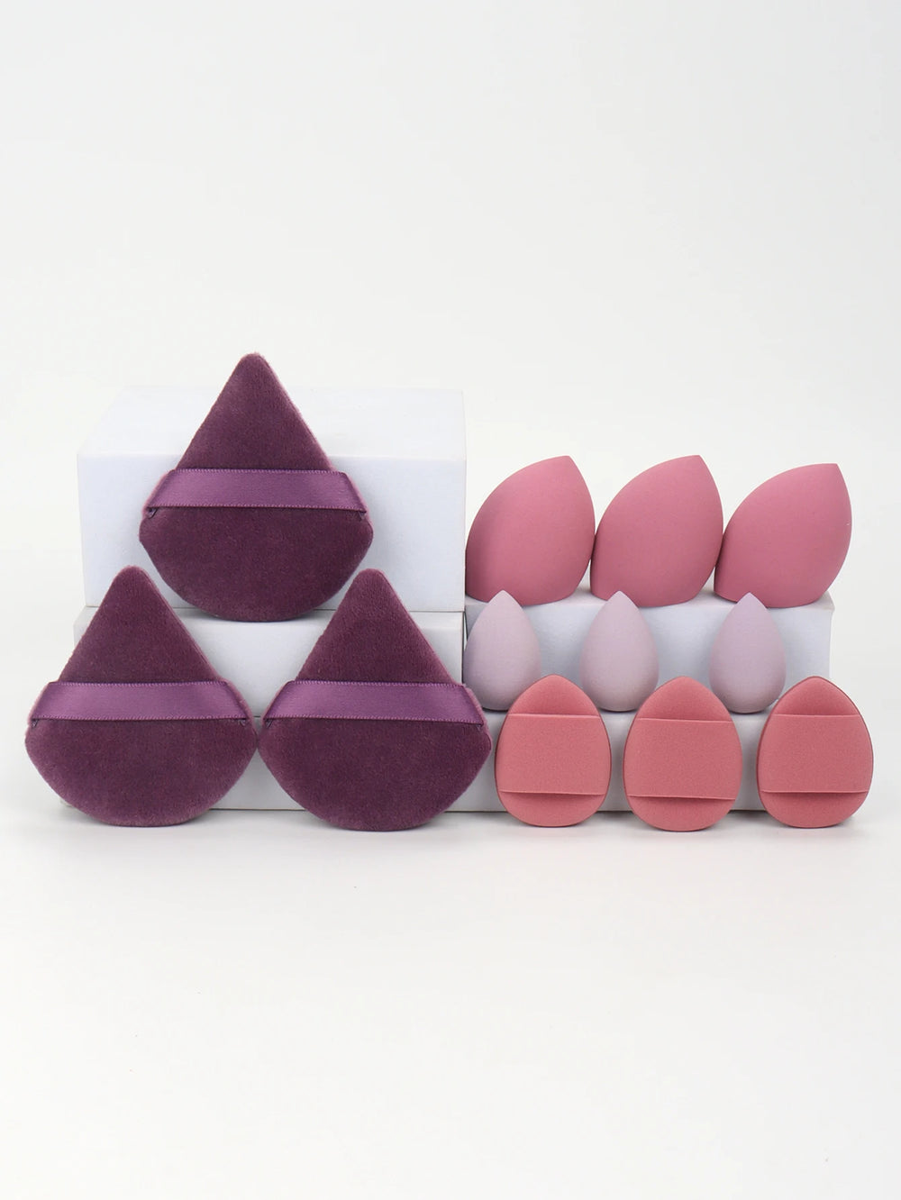 12-Piece All-Purpose Makeup Sponge Set, Made of 3 Loose Powder Puffs, 3 Mini Air Cush alternate view