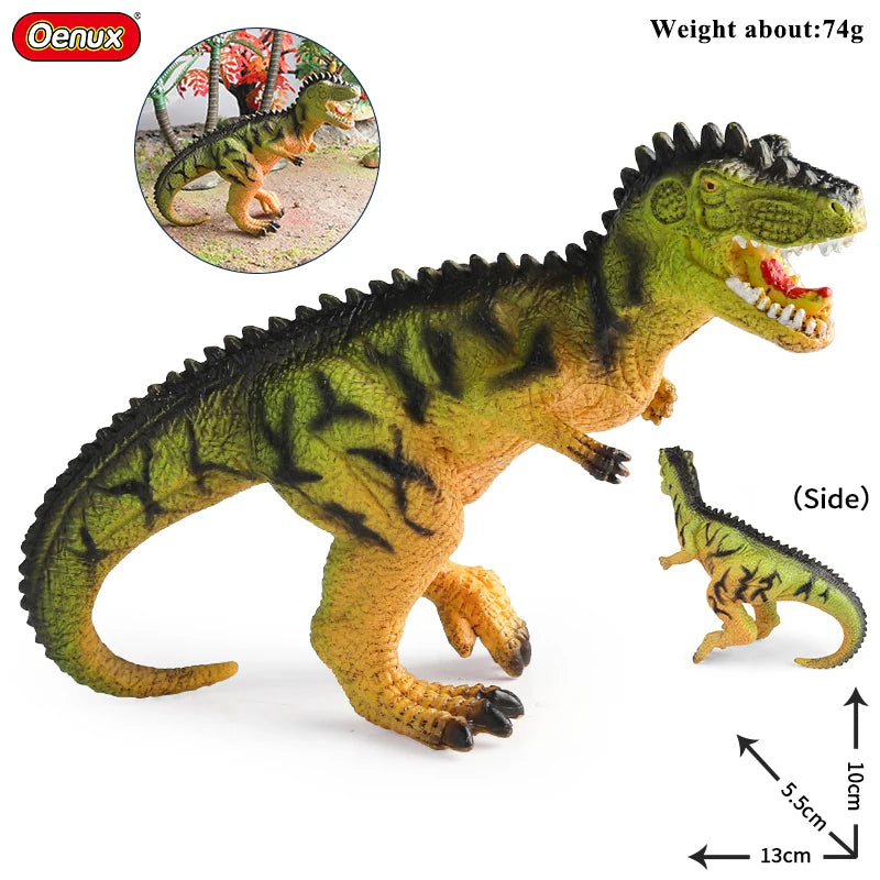 Oenux Jurassic Dinosaurs Action Figures Set | 5 Realistic PVC Models Collection Toy additional angle