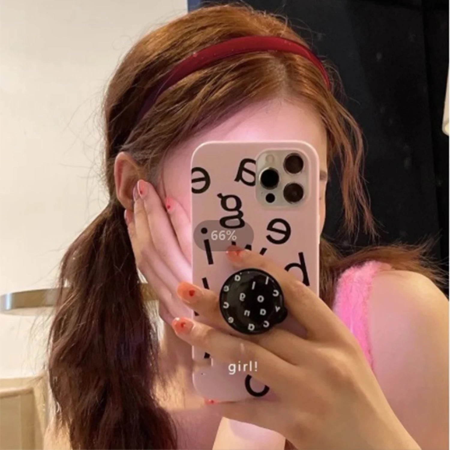 Plastic Translucent Hair Head Hoop Band Headband Women Hairband for girls Non-slip Too close-up view