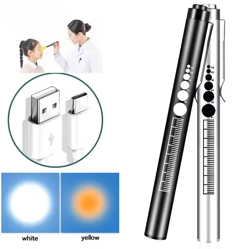 Mini Portable Penlight LED Flashlight | USB Rechargeable Medical and Outdoor Torch
