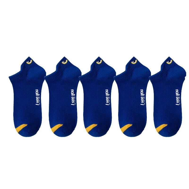 5/10 Pairs Man Short Socks Ankle Boat Socks Breathable Casual Athletic Socks Women Summe detail view