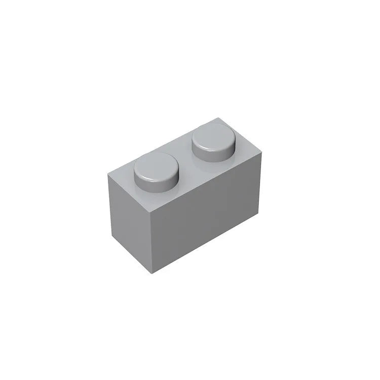 Educational Assemblage Gobricks Brick 1 x 2 without Bottom Tube | Compatible with Lego close-up view