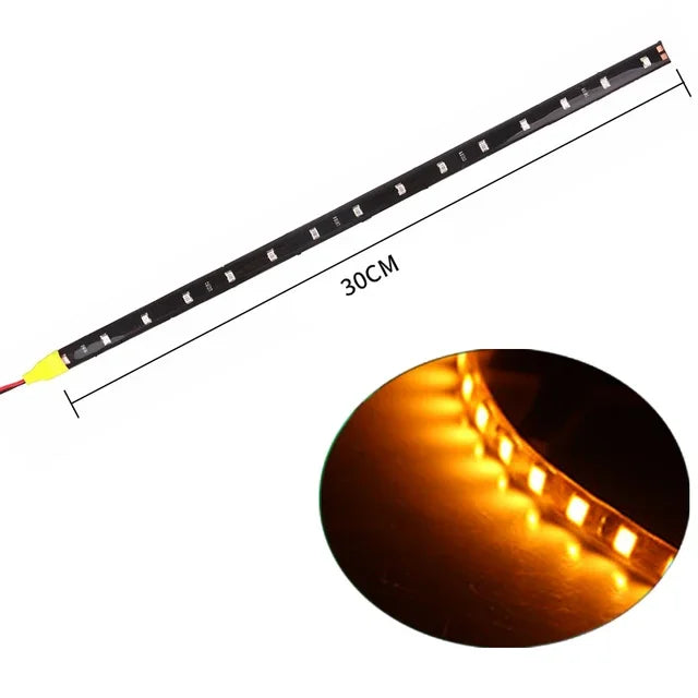 Car Led Strip Light 30cm | 12V Waterproof Interior Decoration for Car Motorcycle additional angle