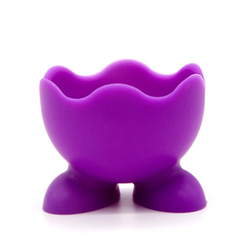 5PCS Silicone Egg Cup Holders | Food Grade Egg Storage Rack and Poacher Cups close-up view