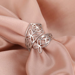 Skyrim Witch Knot Open Rings Women Stainless Steel Gold Color Adjustable Finger Ring Witchcraft Amulet Jewelry Christmas Gift