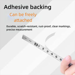 Self-Adhesive Stainless Steel Measuring Tape | 12mm Wide Workbench Ruler detail view