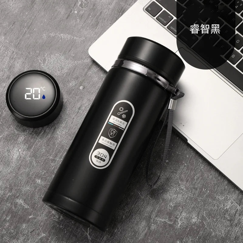Steel Vacuum Insulated Water Tumbler 800/1000ml Double Wall Leak-proof Travel Mug W additional angle