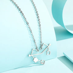 Kinitial Heart of Etheria Necklace | She-Ra Inspired Stainless Steel Pendant close-up view