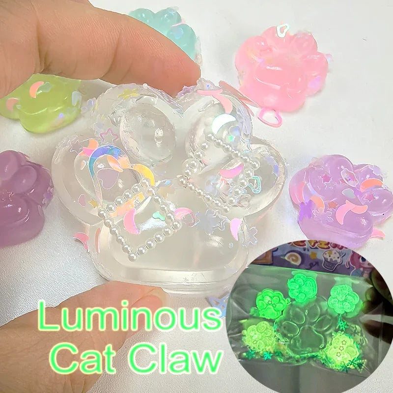 Luminous Cat Paw Hamster Squishy Squeeze Toy Stress Relief Party Antistress Rising To alternate view
