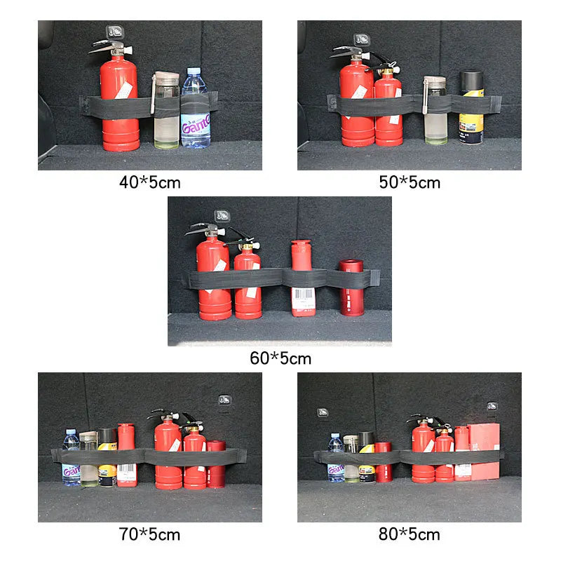 Car Trunk Organizer Elastic Fixing Tape Fire Extinguisher Water Tank Miscellaneous additional angle