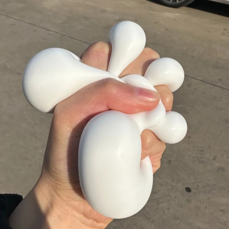 Squishy Milk White Tofu Toy | Cute Square Sensory Stress Relief Fidget