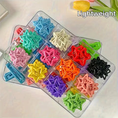 20/50Pcs Star-Shaped Alloy Hair Clips Elegant Retro Style Lightweight Hollow-Out Design Hair Accesso