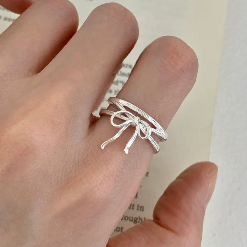 Sterling Silver Bow Ring for Women