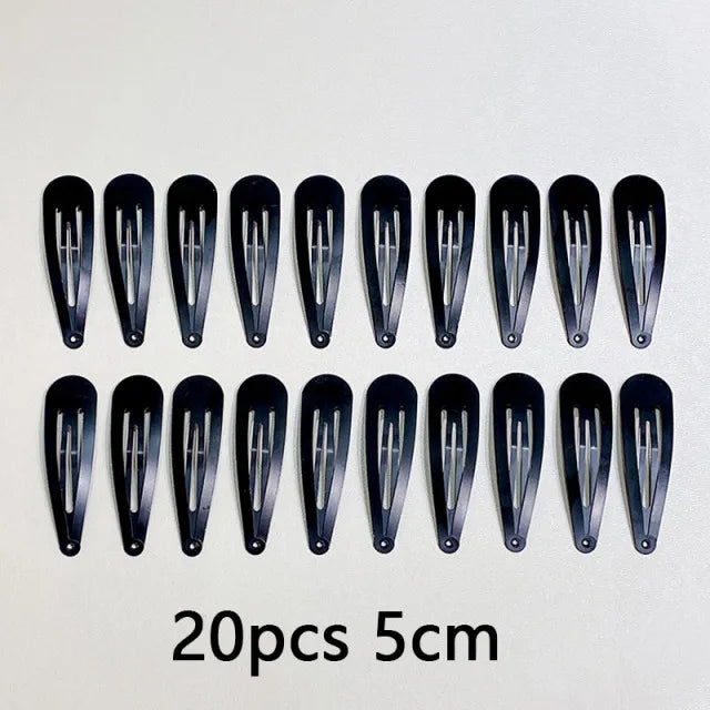 10/20/30PCS Women Basic Alloy Hairpin Silver Gold Waterdrop Shape Hair Clips Girls DIY close-up view