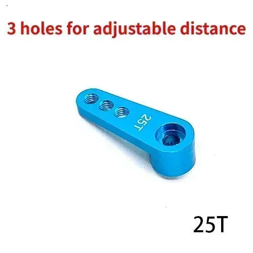 NEEBRC 25T Metal Servo Arm 3 Holes for 1/10 RC 12KG 7KG 21G 2KG Servo Car Boat Robot W close-up view