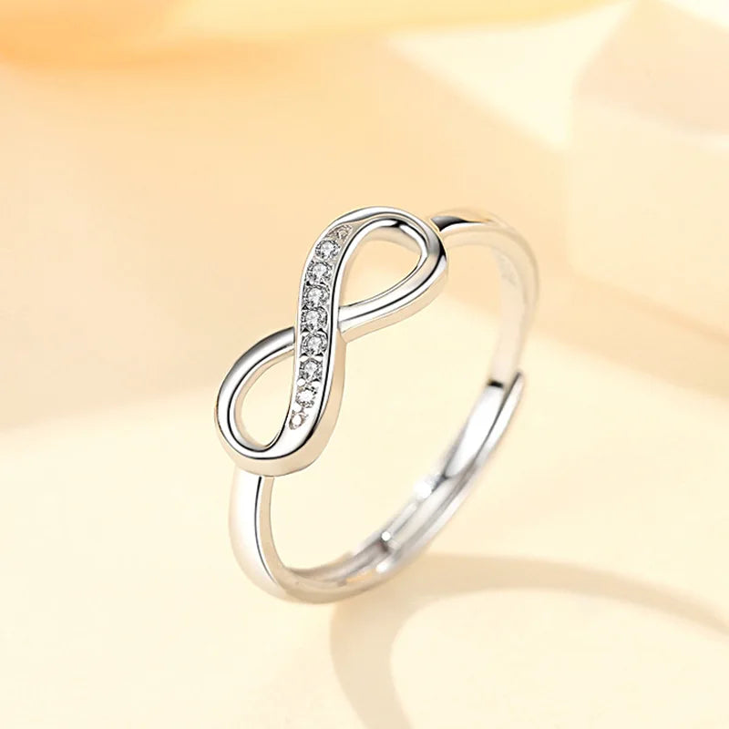 Lihong 925 Sterling Silver Mobius Ring for Women Unique Fashion Jewelry Accessory with S detail view