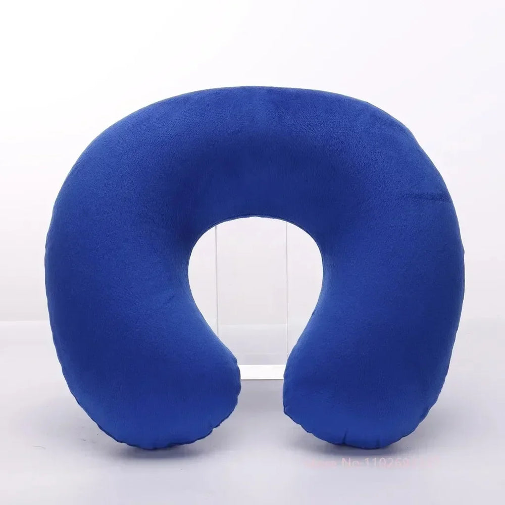 Inflatable Travel Neck Pillow | U-Shaped Support for Car, Plane, and Office additional angle