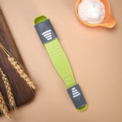 Adjustable Measuring Spoon | Baking Spoon with Scale for Dry and Liquid Ingredients close-up view