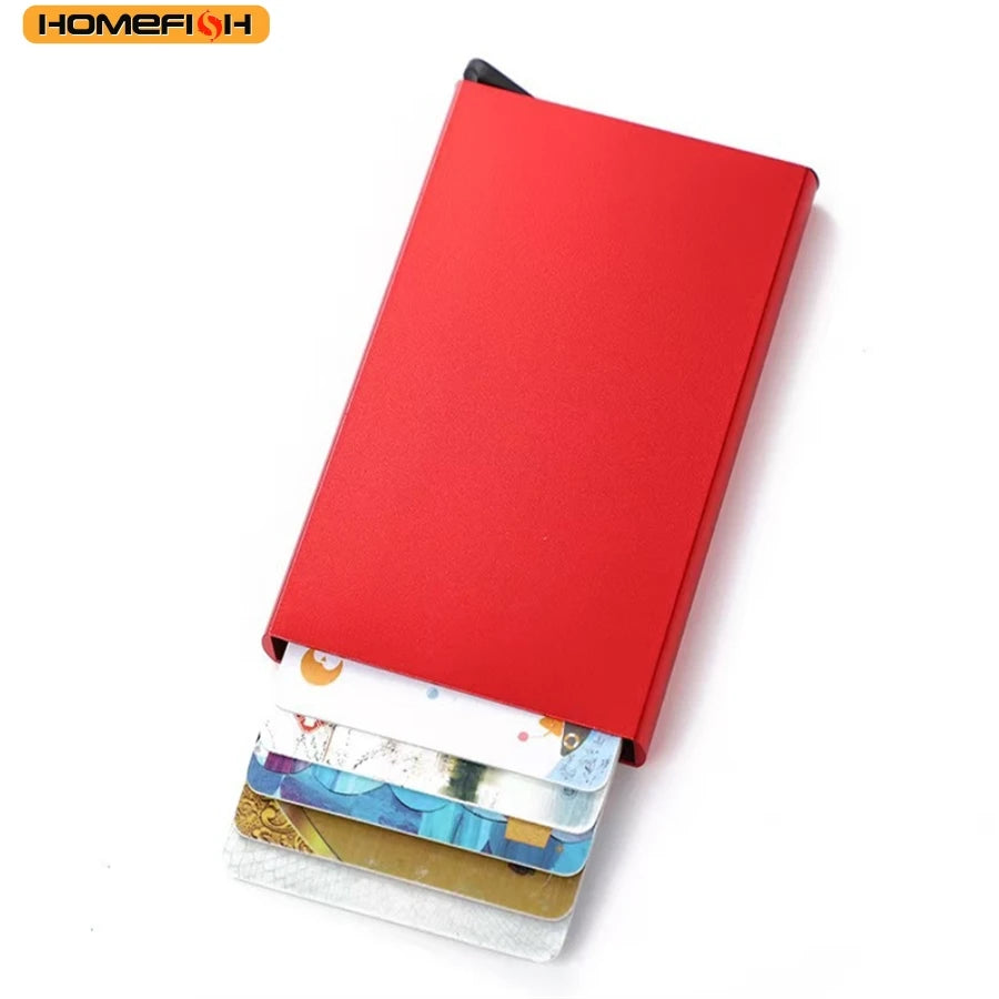 HOMEFISH Smart Wallet Card Holder | Pop Up Minimalist Metal Wallet for Men and Women alternate view
