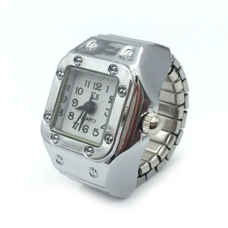 Retro Roman Vintage Punk Finger Watch Ring