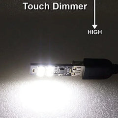 Mini USB Card Light | 6 LED Touch Dimming Keychain Night Light detail view