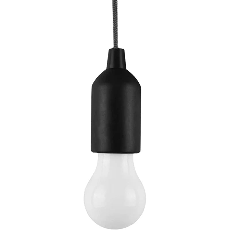 Battery Operated LED Pull Cord Light | Portable Hanging Lantern for Camping, Garden, Par detail view