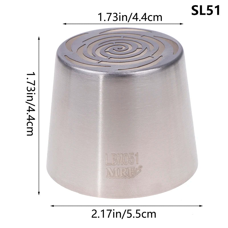 1Pc Stainless Steel Russian Piping Tips Christmas Cake Icing Frosting Nozzles For Cup alternate view