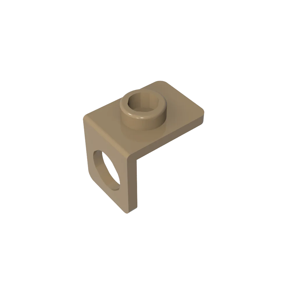 Gobricks GDS-1165 Minifig Neck Bracket with Back Stud | Thin Back Wall Building Block close-up view