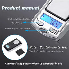 Mini Electronic Digital Pocket Scale 200g/0.01g | Key Style Precision Weighing Scale for detail view