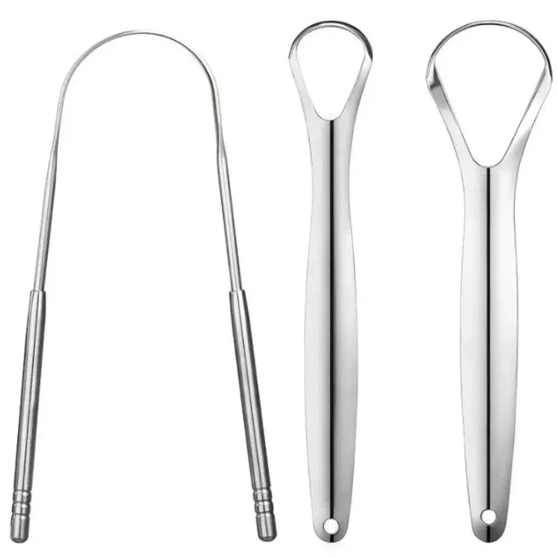 Stainless Steel Tongue Scraper Cleaner for Adults & Kids additional angle