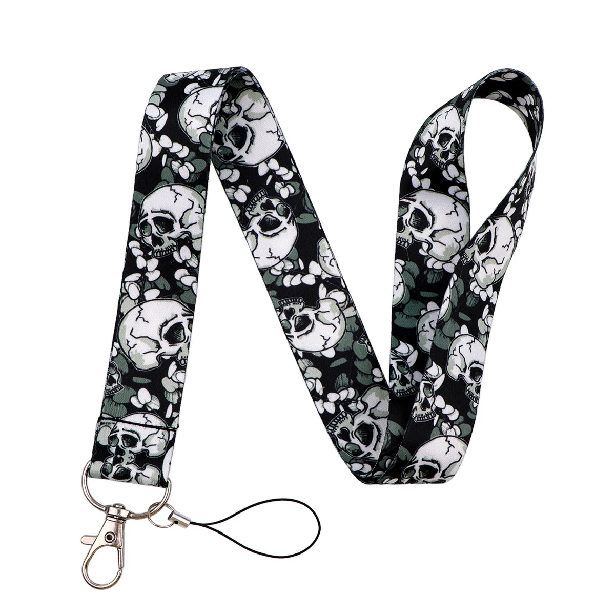 Human Skeleton Lanyard Card Holder Neck Strap for key ID Card Phone Straps Badge Hold lifestyle view