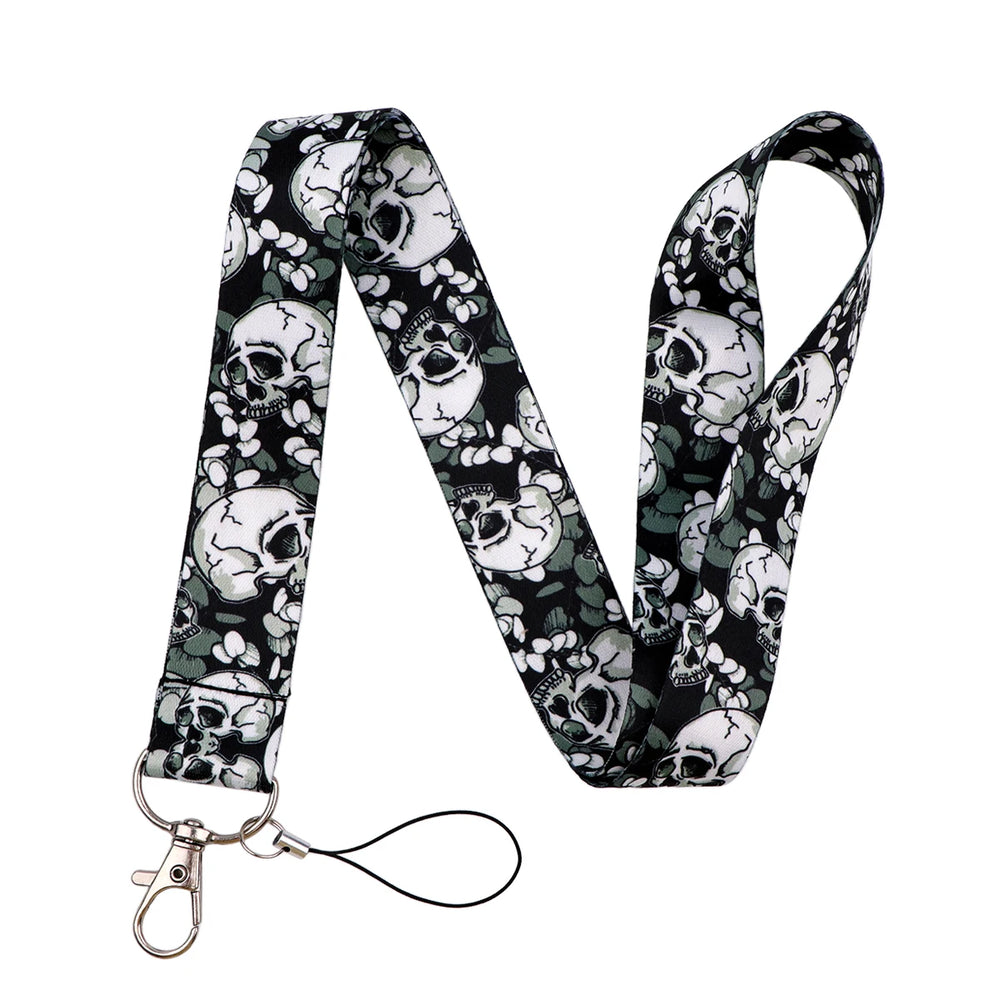 Human Skeleton Lanyard Card Holder Neck Strap for key ID Card Phone Straps Badge Hold lifestyle view