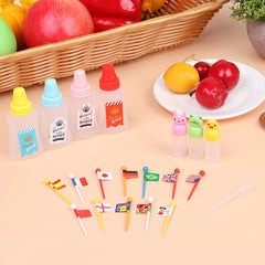 1-6Pcs Mini Seasoning Sauce Bottle Portable Tomato Ketchup Bottle Salad Dressing Cont alternate view