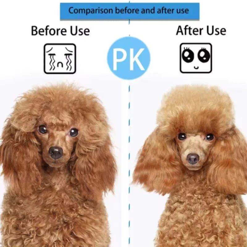 Pet Deshedding Comb | Self Cleaning Needle Brush for Dogs and Cats lifestyle view
