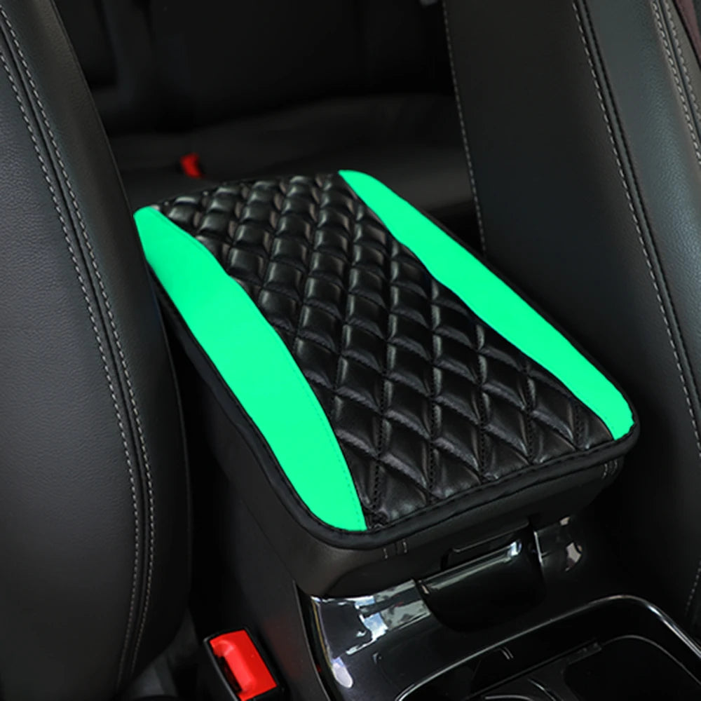 PU leather multi-color three-dimensional embroidered car armrest cushion, center co additional angle