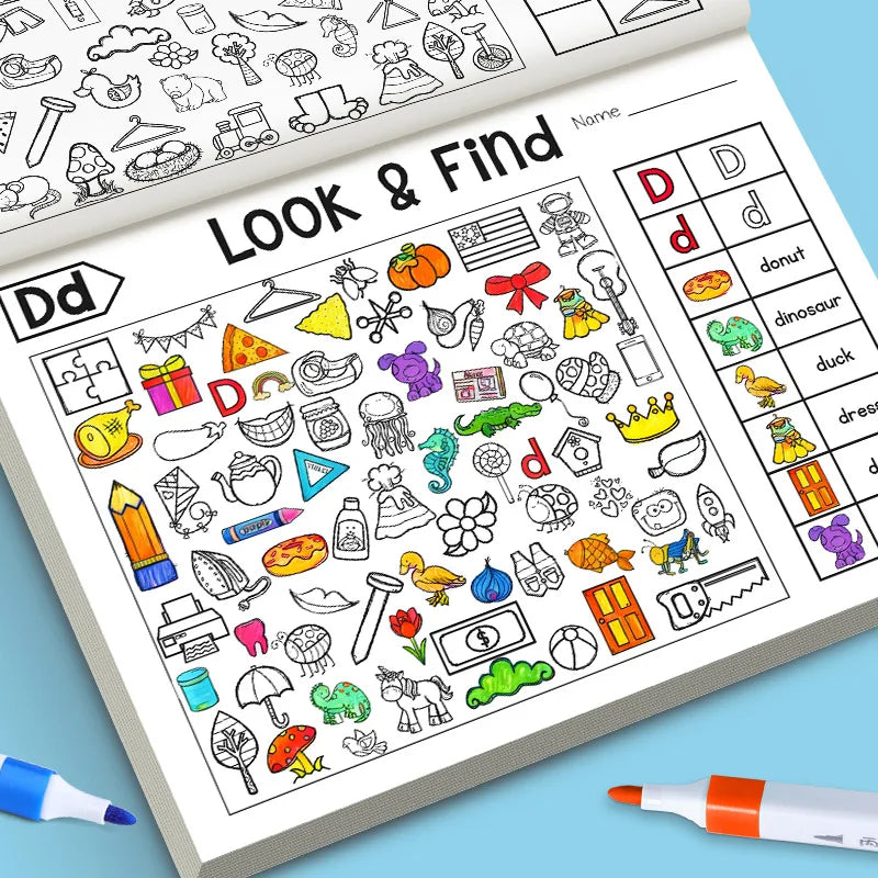 Look and Find Activity Book for Kids with Hidden Objects Focus Attention Practice Fun Co detail view