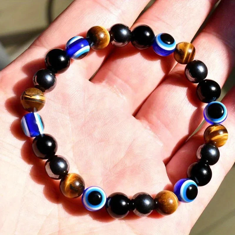 Stone Symbolic Bracelet for Women Men Rich Wealth Protection Confidence Beaded Bracelet detail view