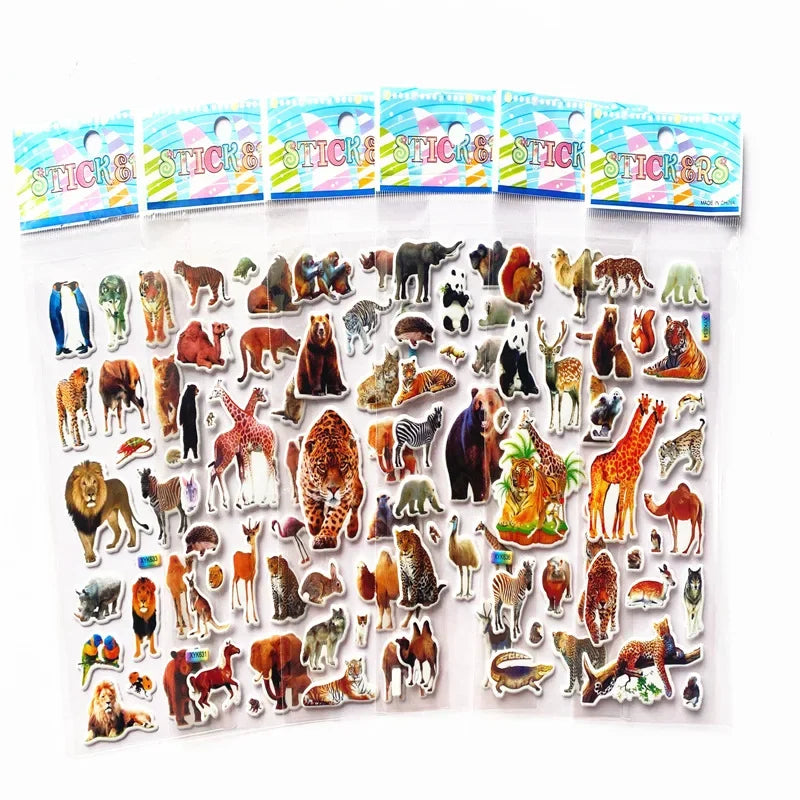 10pcs 3D Puffy Stickers Animals Bulk Stickers Scrapbook lifestyle view
