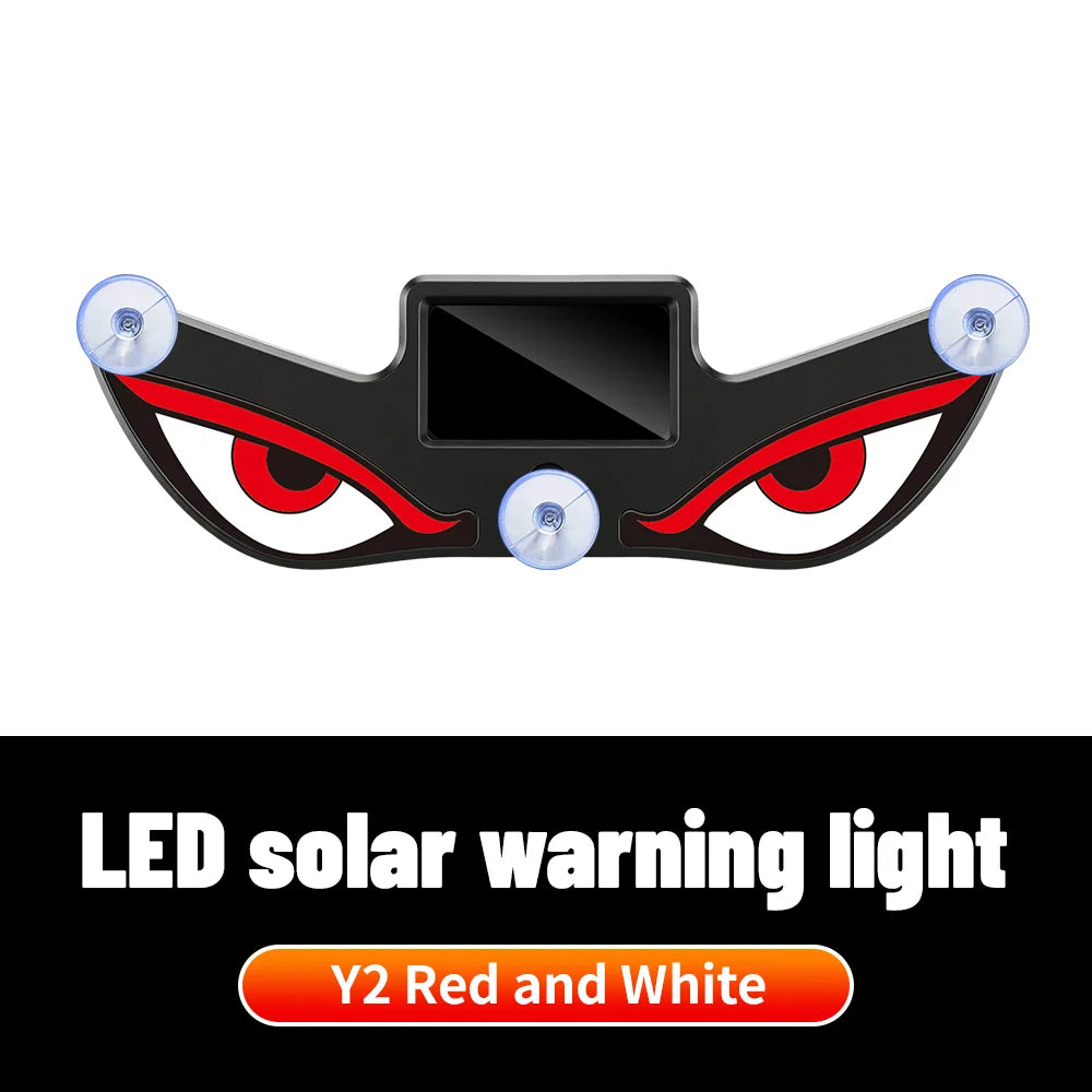 Solar Demon's Eye Car Dynamic LED Light | No Wiring Moving Eyes Car Decoration lifestyle view