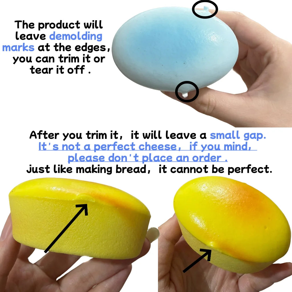 Squishy Cheese Cake Bread Toy | Slow Rising Sensory Fidget for Stress Relief alternate view