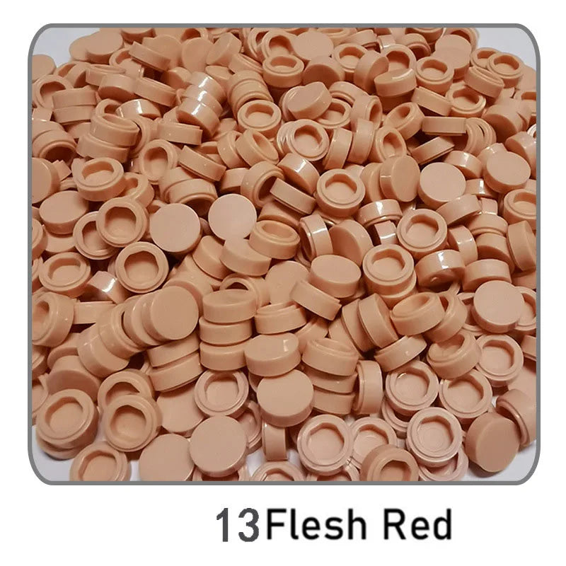 1000Pcs Tile 1x1 Round Building Blocks | 52 Color DIY Educational Creative Toy Set close-up view