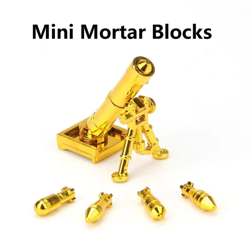 Mr Gold Building Blocks Mini Figure | Compatible Electroplate Plating Gold Chrome Acti close-up view