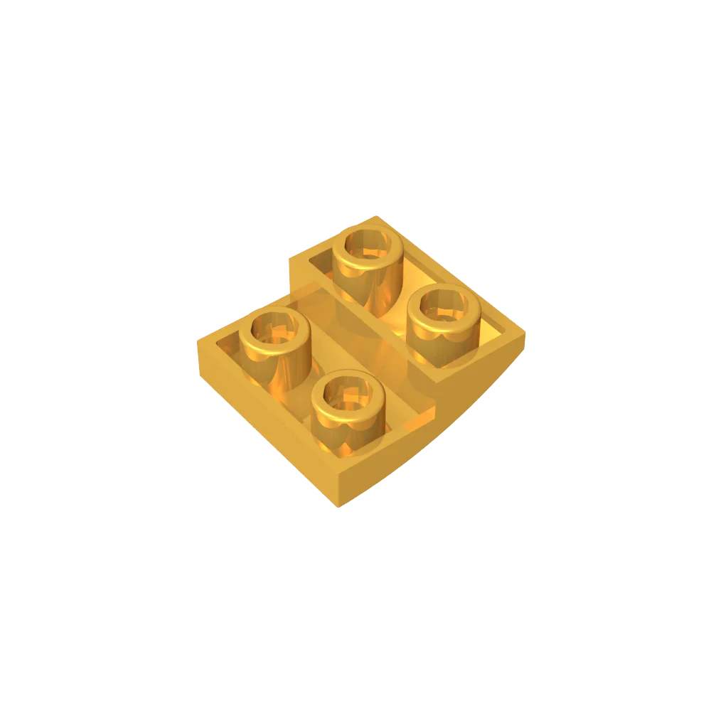 Gobricks GDS-1270 Slope, Curved 2 x 2 Inverted | Compatible with Lego 32803 Buildin additional angle