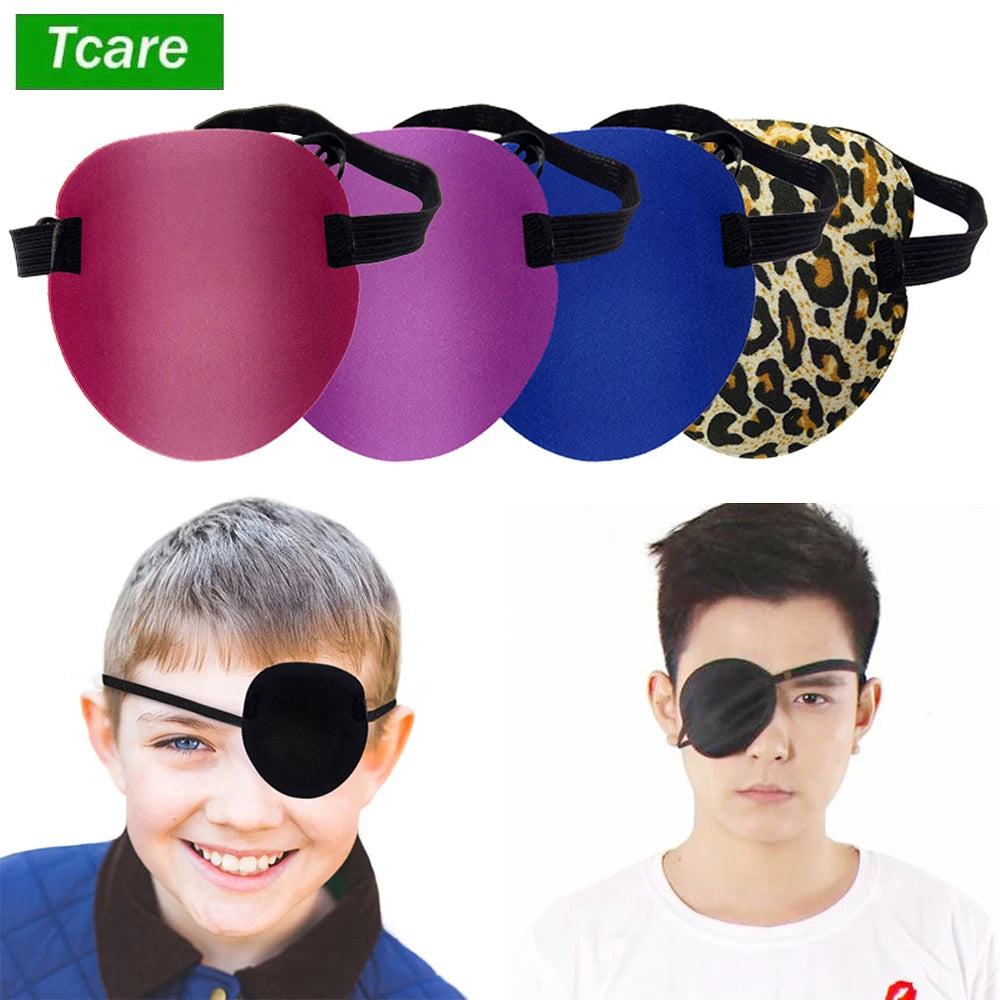 Unisex Black Single Eye Patch | Adjustable Washable Concave Eyepatch for Sleep, Vision Training, and