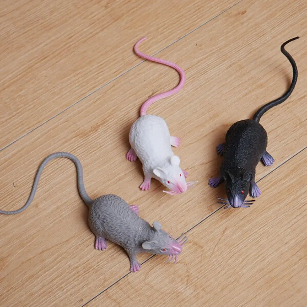 Fake Small Rat Lifelike Mouse Model Prop Scary Trick Prank Toy Horror Halloween Party De detail view