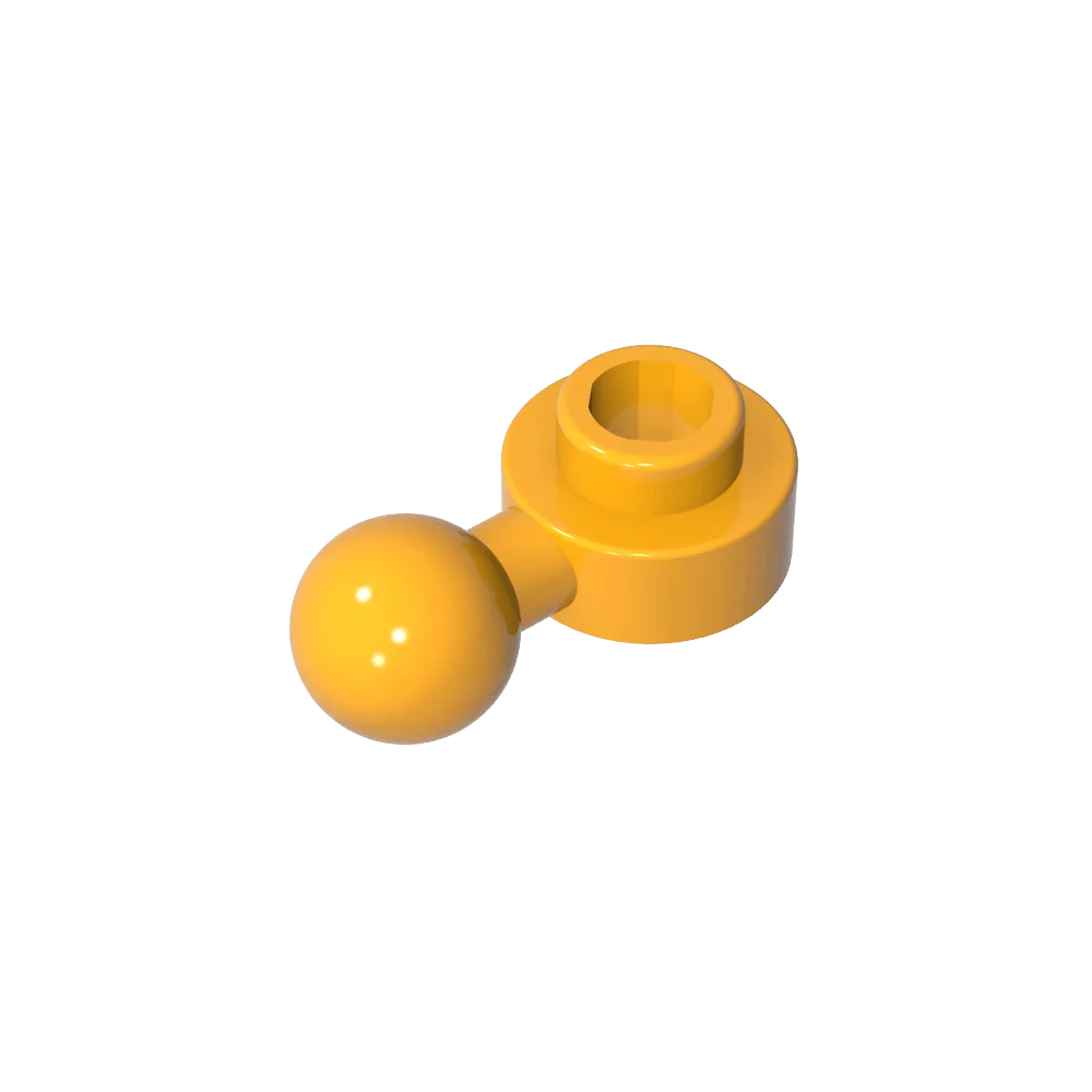 Gobricks GDS-1500 Hinged Plate 1x1 with Ball Head | Compatible Building Brick alternate view