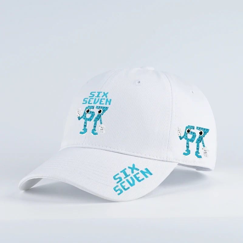 Retro '67 Cartoon Print Baseball Cap | Adjustable Unisex Streetwear close-up view