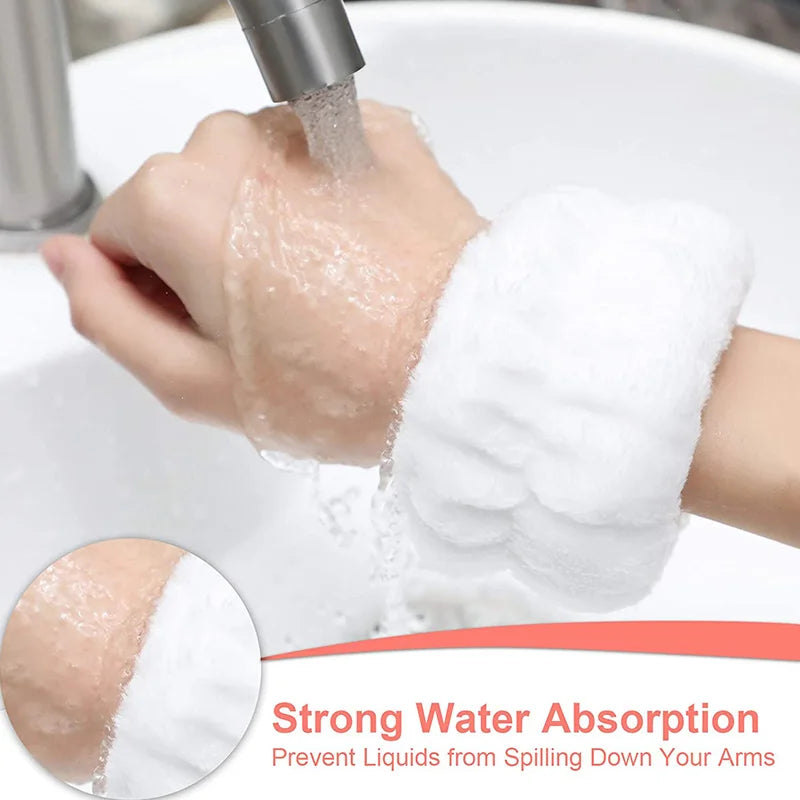 Wrist Washband Microfiber Wrist Wash Towel Band Wristband Scrunchies for Wash Face Ab alternate view
