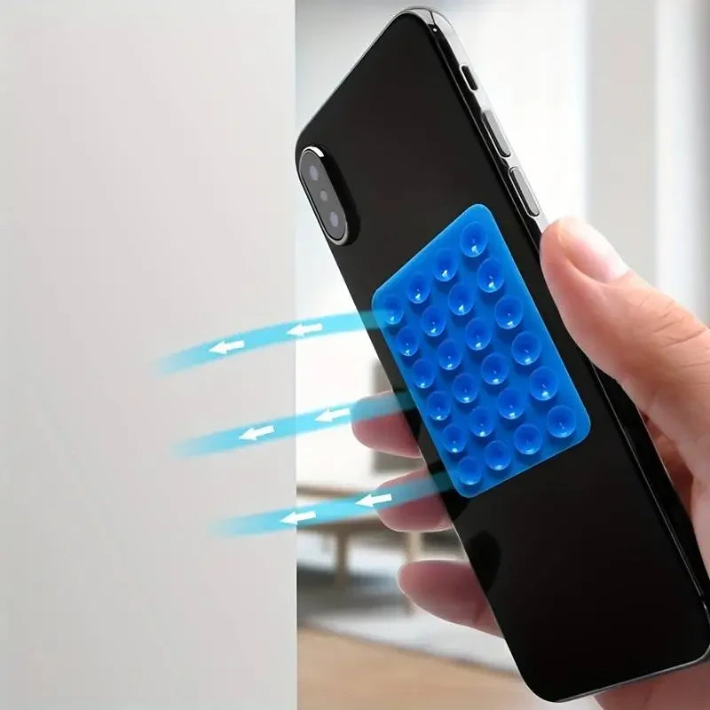Silicone Suction Phone Holder Mat Multifunctional Suction Cup Wall Stand Square Anti-S close-up view
